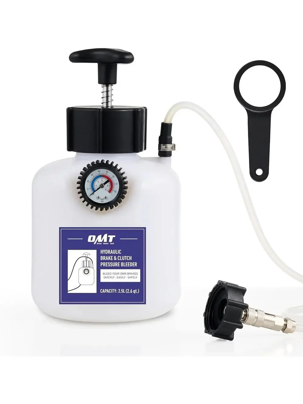Orion Motor Tech Brake Bleeder Kit, One Person 2.5L Fluid Blue
